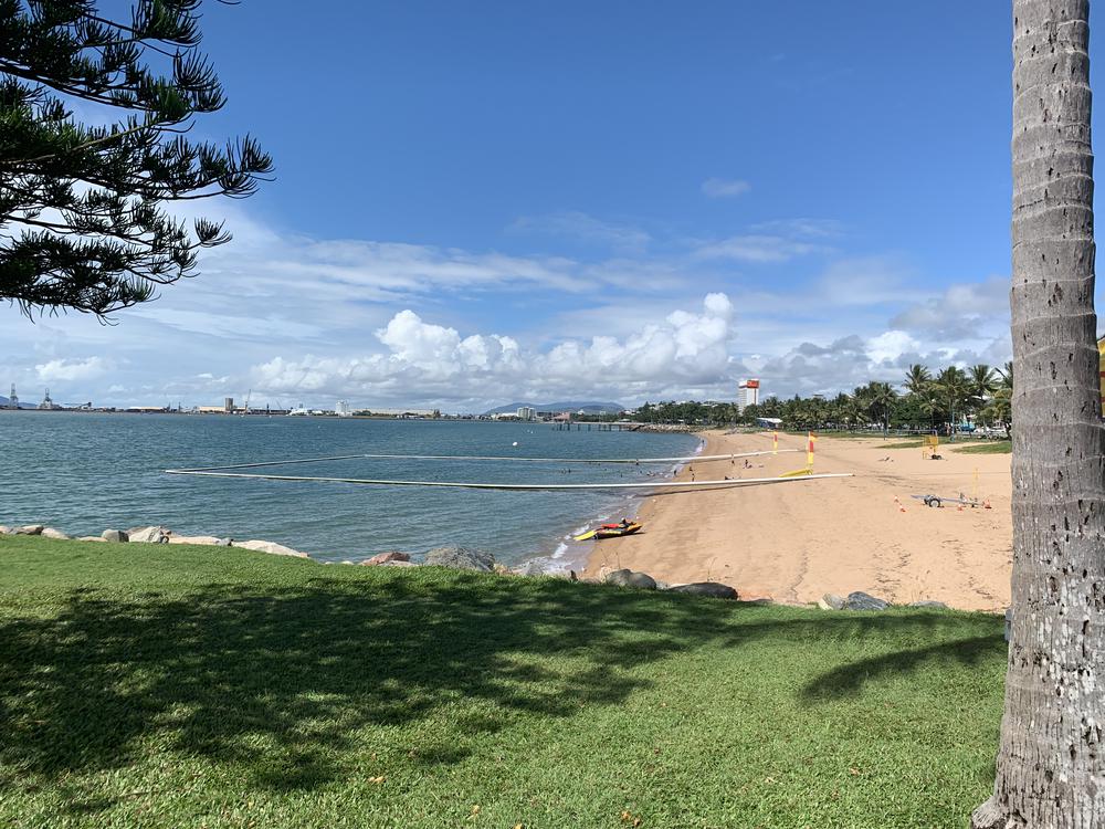 Climbing up a monolith in Townsville