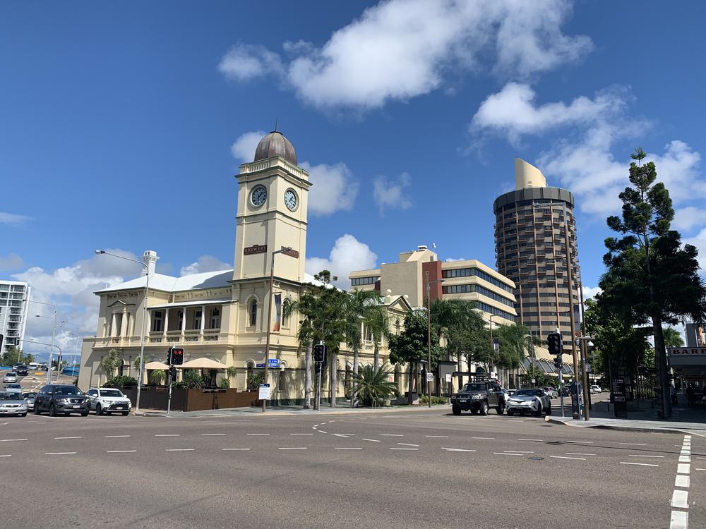 Climbing up a monolith in Townsville