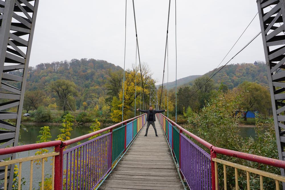 Enjoying the calm autumn atmosphere of Uzhhorod