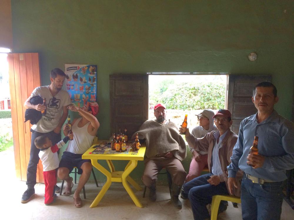 Christmas in Villa de Leyva with construction workers