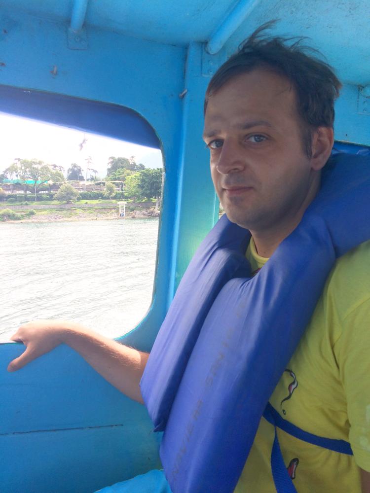 At Lake Atitlán with my crazy Bulgarian buddy