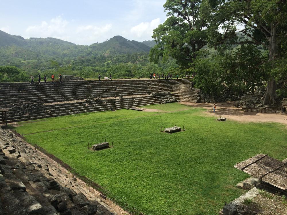 Copán - colourful birds and old ruins