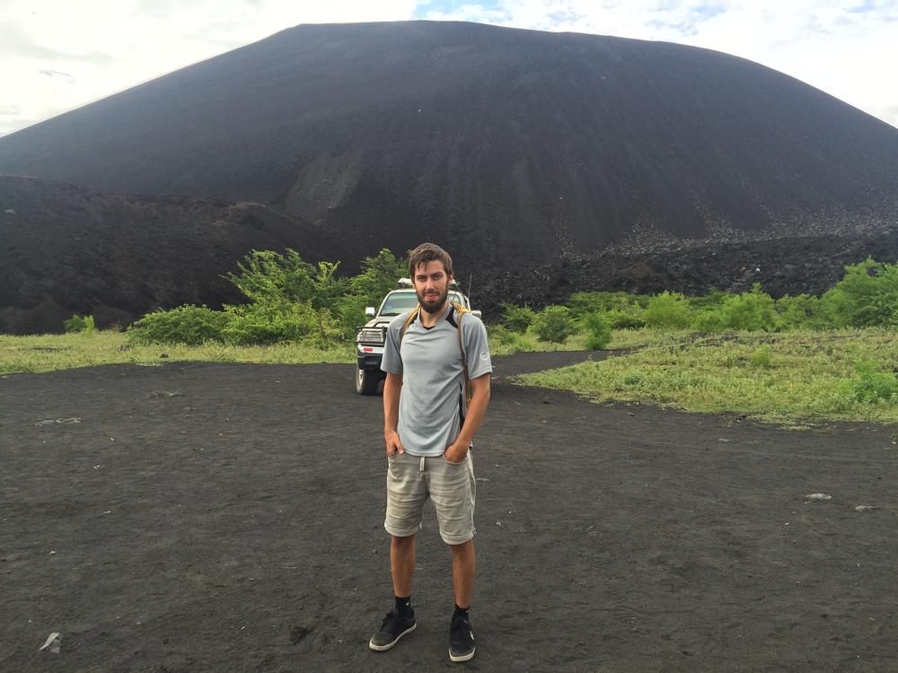 Volcano boarding in Leon