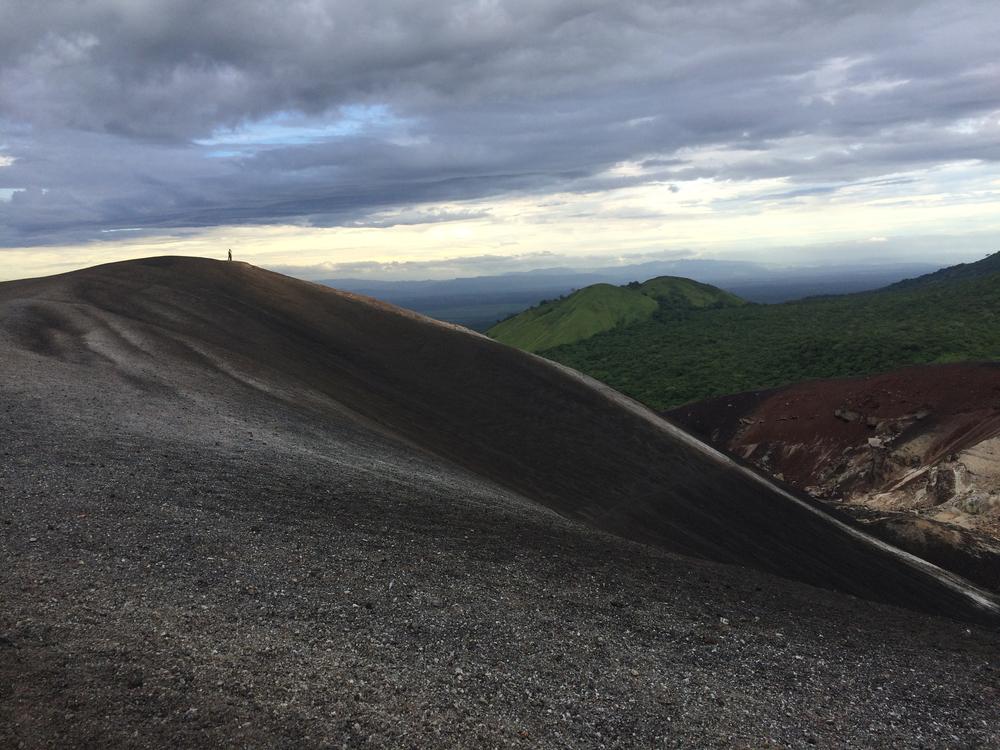 Volcano boarding in Leon