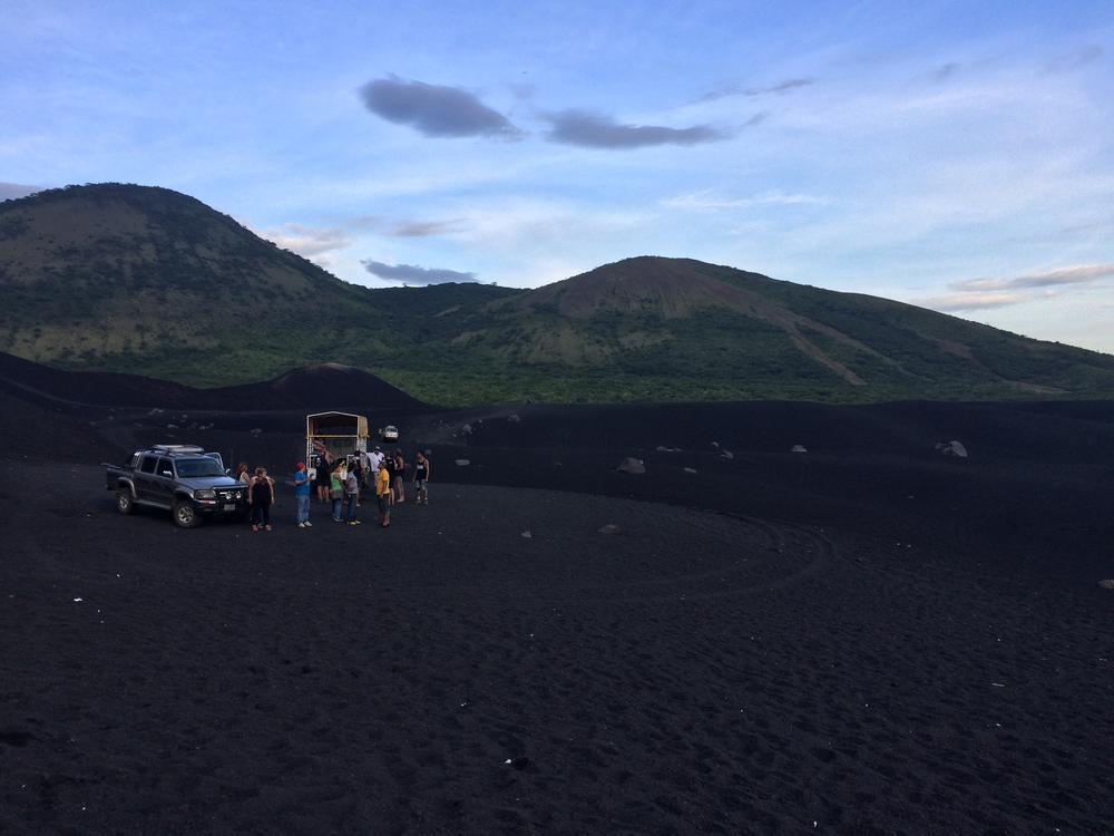 Volcano boarding in Leon