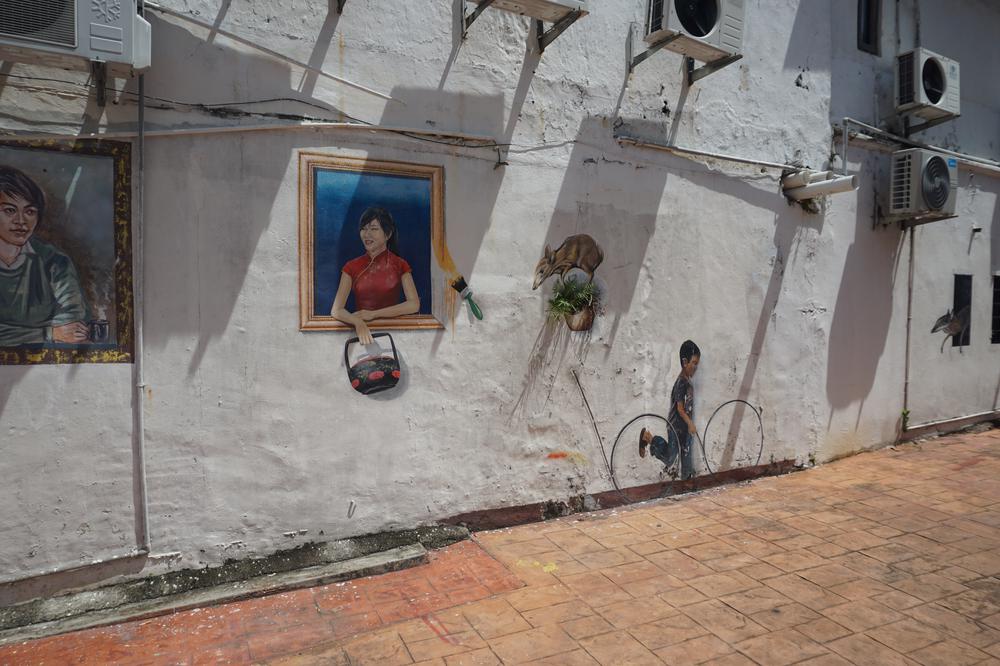 A mosque floating in the water of Melaka